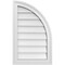Ekena Millwork Quarter Round Top Right Surface Mount PVC Gable Vent w/ 2"W x 1-1/2"P Brickmould Frame, 16"W x 26"H GVPQR16X2602SN - alternate 1